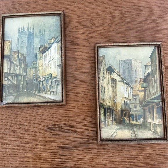 Vintage Street Scene Framed Art Print - Neutral Tones - Picture 3 of 3